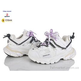 Фотография Кроссовки детские модные Весна/осень A250658 white (7 пар р.31-37) "Clibee-Doremi" недорого оптом от прямого поставщика