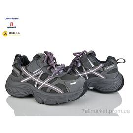 Фотография Кроссовки детские модные Весна/осень A375 grey (7 пар р.31-37) "Clibee-Doremi" недорого оптом от прямого поставщика