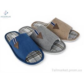 Фотография Тапки мужские домашние Весна/осень HK12 mix (12 пар р.41-45) "Acorus" недорого оптом от прямого поставщика