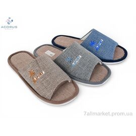 Фотография Тапки мужские домашние Весна/осень H95 mix (12 пар р.41-45) "Acorus" недорого оптом от прямого поставщика