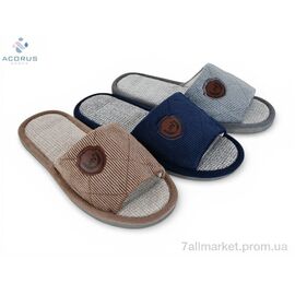 Фотография Тапки мужские домашние Весна/осень 604 mix (12 пар р.41-45) "Acorus" недорого оптом от прямого поставщика