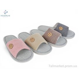 Фотография Тапки женские для дома Весна/осень 25-53 mix (10 пар р.35-45) "Acorus" недорого оптом от прямого поставщика
