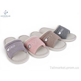 Фотография Тапки женские для дома Весна/осень 25-52 mix (10 пар р.36-45) "Acorus" недорого оптом от прямого поставщика