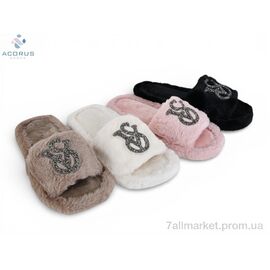 Фотография Тапки женские для дома Весна/осень 25-25 mix (10 пар р.36-41) "Acorus" недорого оптом от прямого поставщика