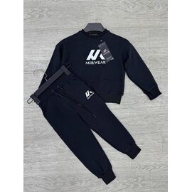 Фотография Костюм детский спортивный на мальчика MR607-222-1 black р.4-8 "MirWear kids" недорого оптом от прямого поставщика