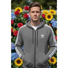 Кофта спортивна чоловіча ZW1168 grey р.46-54 "Zalov" недорого оптом від прямого постачальника