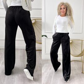 Штани спортивні жіночі 6050 black р.50-58 "LINDA" недорого оптом від прямого постачальника