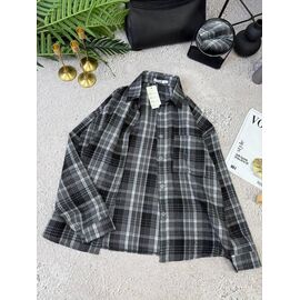 Фотография Рубашка женская 9063 grey р.42-52 "LINDA" недорого оптом от прямого поставщика