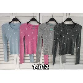 Фотография Свитер женский 14012 pink р.one size "LOOK" недорого оптом от прямого поставщика