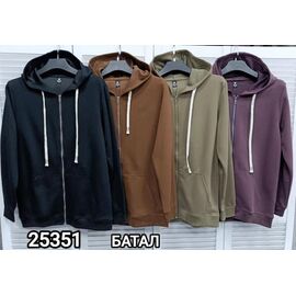 Фотография Кофта спортивная женская 25351 khaki р.3XL-6XL "LOOK" недорого оптом от прямого поставщика