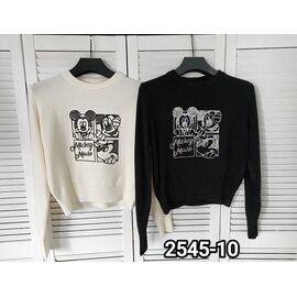 Фотография Свитер женский 2545-10 black р.one size "LOOK" недорого оптом от прямого поставщика