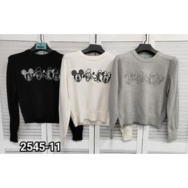 Фотография Свитер женский 2545-11 grey р.one size "LOOK" недорого оптом от прямого поставщика