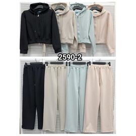 Фотография Костюм спортивный женский тёплый 2590-2 black р.44-48 "LOOK" недорого оптом от прямого поставщика