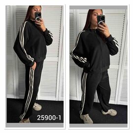Фотография Костюм спортивный женский тёплый 25900-1 black р.M-L "LOOK" недорого оптом от прямого поставщика