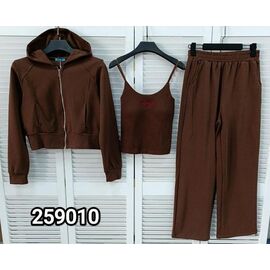 Фотография Костюм спортивный женский тёплый 25910 brown р.one size "LOOK" недорого оптом от прямого поставщика