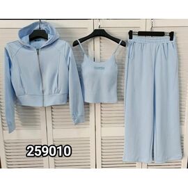 Фотография Костюм спортивный женский тёплый 25910 l.blue р.one size "LOOK" недорого оптом от прямого поставщика