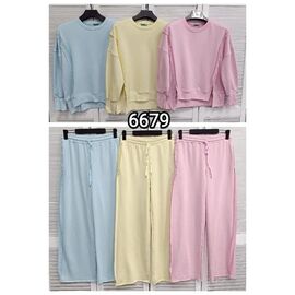 Фотография Костюм спортивный женский тёплый 6679 l.blue р.S-XL "LOOK" недорого оптом от прямого поставщика