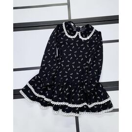 Фотография Платье детское на девочку 597 black р.110-134 "Kosmy" недорого оптом от прямого поставщика