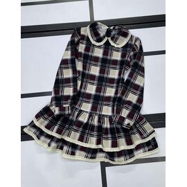 Фотография Платье детское на девочку 597 wine р.110-134 "Kosmy" недорого оптом от прямого поставщика