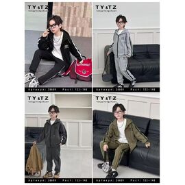 Костюм дитячий спортивний на хлопчика 26609 l.grey р.122-140 "Delfinka" недорого оптом від прямого постачальника