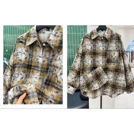 Фотография Рубашка детская на девочку C53 beige р.120-170 "Delfinka" недорого оптом от прямого поставщика