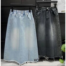 Фотография Юбка детская на девочку XQ26 l.blue р.120-170 "Delfinka" недорого оптом от прямого поставщика