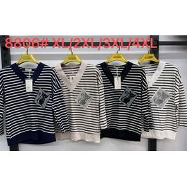 Фотография Свитер женский 8806 black р.XL-4XL "Kaffir Lily" недорого оптом от прямого поставщика