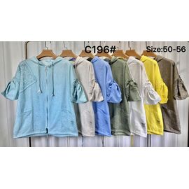 Фотография Рубашка женская C196 l.blue р.50-56 "Kaffir Lily" недорого оптом от прямого поставщика