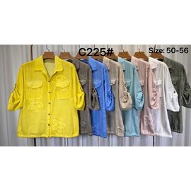 Фотография Рубашка женская C225 beige р.50-56 "Kaffir Lily" недорого оптом от прямого поставщика