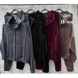 Костюм спортивний жіночий теплий HMM1 brown р.46-52 "Shon" недорого оптом від прямого постачальника