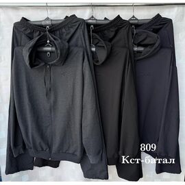 Костюм спортивний чоловічий KST1 black р.56-64 "Shon" недорого оптом від прямого постачальника