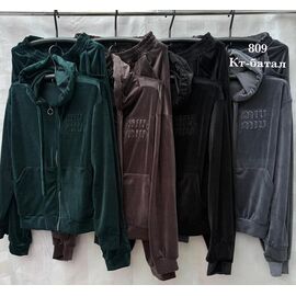 Фотография Костюм спортивный женский тёплый KT1 green р.54-60 "Shon" недорого оптом от прямого поставщика