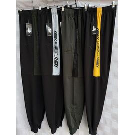 Штани спортивні чоловічі S2007 black-yellow р.48-58 "Shon" недорого оптом від прямого постачальника