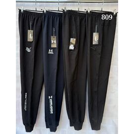 Штани спортивні чоловічі S2039 black р.48-58 "Shon" недорого оптом від прямого постачальника