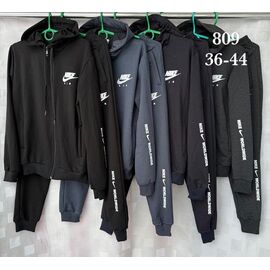 Костюм спортивний підлітковий S2043 black р.36-44 "Shon" недорого оптом від прямого постачальника