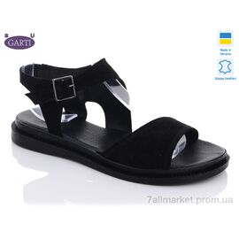 Фотография Босоножки женские летние Лето 138 черный замш (6 пар р.36-40) "Garti" недорого оптом от прямого поставщика