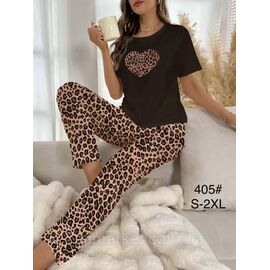 Фотография Пижама женская футболка+штаны р-ры S-XL(2цв)"FLOWER" купить недорого от прямого поставщик