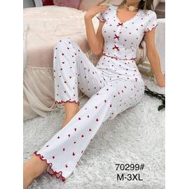 Фотография Пижама женская штаны+топ р-ры M-3XL"FLOWER" купить недорого от прямого поставщик