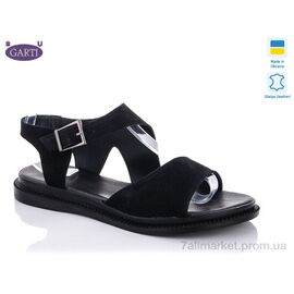 Фотография Босоножки женские летние Лето 138-1замш черн. (6 пар р.36-40) "Garti" недорого оптом от прямого поставщика