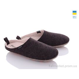 Фотография Тапки мужские домашние Весна/осень 4801 коричневий (10 пар р.39-45) "Крок" недорого оптом от прямого поставщика