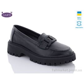 Фотография Туфли женские стильные Весна/осень 417 чорна шкіра (6 пар р.36-40) "Garti" недорого оптом от прямого поставщика