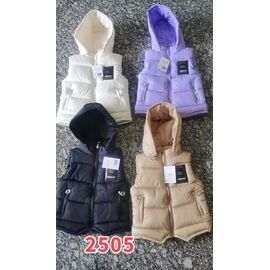 Фотография Жилетка детская на девочку 2505 beige р.120-160 "Farbique" недорого оптом от прямого поставщика