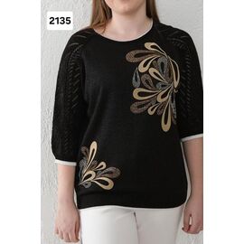 Фотография Свитер женский 2135 black р.52-54 "Julia" недорого оптом от прямого поставщика