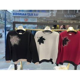 Фотография Свитер женский JL865 wine р.52-54 "Julia" недорого оптом от прямого поставщика