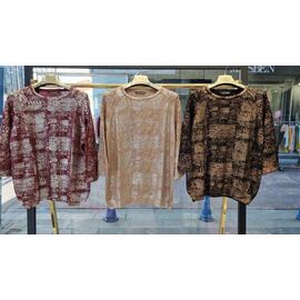 Фотография Свитер женский JL873 black-beige р.52-54 "Julia" недорого оптом от прямого поставщика