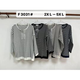 Фотография Свитер женский 3031 black р.2XL-5XL "Kaffir Lily" недорого оптом от прямого поставщика