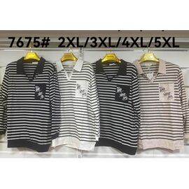 Фотография Свитер женский 7675 white р.2XL-5XL "Kaffir Lily" недорого оптом от прямого поставщика