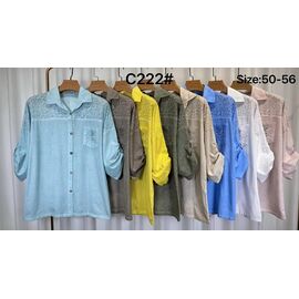 Сорочка жіноча C222 brown р.50-56 "Kaffir Lily" недорого оптом від прямого постачальника