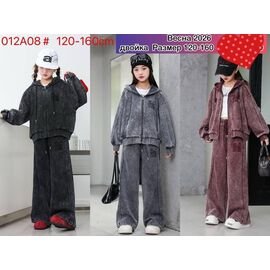 Фотография Костюм детский спортивный на девочку 012A08 wine р.120-160 "Meloria" недорого оптом от прямого поставщика