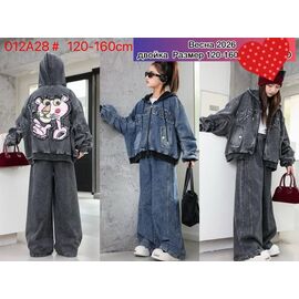 Фотография Костюм детский спортивный на девочку 012A28 l.blue р.120-160 "Meloria" недорого оптом от прямого поставщика